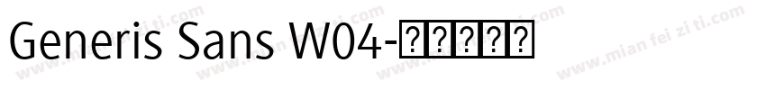 Generis Sans W04字体转换